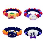 Pet Collar Manufacturer - Halloween Fur Ball Hook Loop Pumpkin Ghost Nylon Eco-friendly Soft