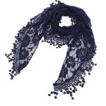 Shawl With Lace Trim Manufacturer - Wholesale High Quality Rose Print Tassel Triangle Scarf
