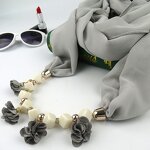 Beaded Scarf Manufacturer - Factory Wholesale National Wind Lady Necklace Pendant Decoration Chiffon