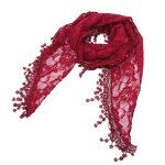 Shawl With Lace Trim Manufacturer - Wholesale High Quality Rose Print Tassel Triangle Scarf