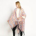 Beach Shawl Manufacturer - Spring and Summer Travel Tassel Print Big Seaside Holiday Sunscreen Turkish Towel Scarf