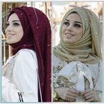 Shimmer Muslim Scarf Manufacturer - New Stylish 15 Colors Dubai Wholesale Crinkle Sequin Hijab