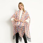 Beach Shawl Manufacturer - Spring and Summer Travel Tassel Print Big Seaside Holiday Sunscreen Turkish Towel Scarf