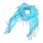 Shawl With Lace Trim Manufacturer - Wholesale High Quality Rose Print Tassel Triangle Scarf