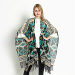 Beach Shawl Manufacturer - Spring and Summer Travel Tassel Print Big Seaside Holiday Sunscreen Turkish Towel Scarf