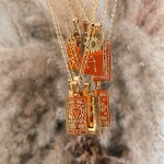 Zodiac Necklace Manufacturer - Elegant Female Stainless Steel 12 Horoscope Sign Gold-Plated Vintage Astrology Tarot Diamond