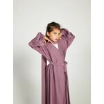 Girls' Abaya Dress Manufacturer - Elegant Three-Layer Chiffon Casual Polyester Headband for Children for All Summer Autumn Spring