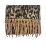 Leopard Tassel Scarf Manufacturer - Autumn Winter European American Retro High-End New All-Match Warm Polyester Material