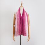 Beach Scarf Manufacturer - Summer New Style Ombre Chiffon Tassel Big Size Outdoor Sexy Shawl for Women