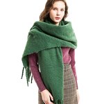 Tassel Scarf Manufacturer - European American Autumn Winter New Thick Ring Sand Solid Color