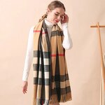 Designer Scarf Manufacturer - 2021 New Luxury Fashion Plain Neck Long Warm Cashmere Plaid