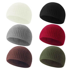 Arab Muslim Hat Manufacturer - Autumn Winter Wave Jacquard Melon Skin Baotou Hat Dome Knitted Customizable Common