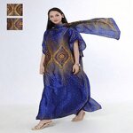 Abaya Muslim Dresses Manufacturer - Women Popular Caftan Marocain Silk Maxi Boho Floral Print Full Length Elegant