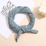 Triangular Chiffon Scarf Manufacturer - Hot Sale Pleated Shawl Hijab Short New Polka Dot Floral