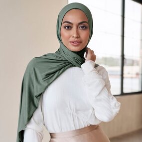 Fashion Scarf Manufacturer - Wholesale Mercerized Cotton Premium Jersey Hijab Muslim Women Stretchy Rayon