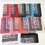 Gold Wire Scarf Manufacturer - Ethnic 70cm*70cm Printed Square Dustproof Hijab Lightweight Stylish Women's Head Wrap