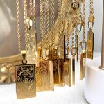 Zodiac Necklace Manufacturer - Elegant Female Stainless Steel 12 Horoscope Sign Gold-Plated Vintage Astrology Tarot Diamond