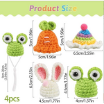 Pet Hat Manufacturer - Handmade Winter Small Frog Rabbit Carrot Pagoda Knitted for Hamsters