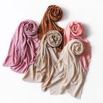 Bubble Chiffon Hijab Manufacturer - High Quality Thick Luxury Plain Color Head Scarf Autumn Style