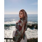 Long Hijab Scarf Manufacturer - High Quality Floral Design New Modal Bamboo Fiber Woven Breathable