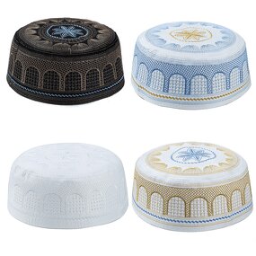 Muslim Prayer Hat Manufacturer - New Style Egyptian Turkish Arabic Men Embroidery Islamic Kufi Hat