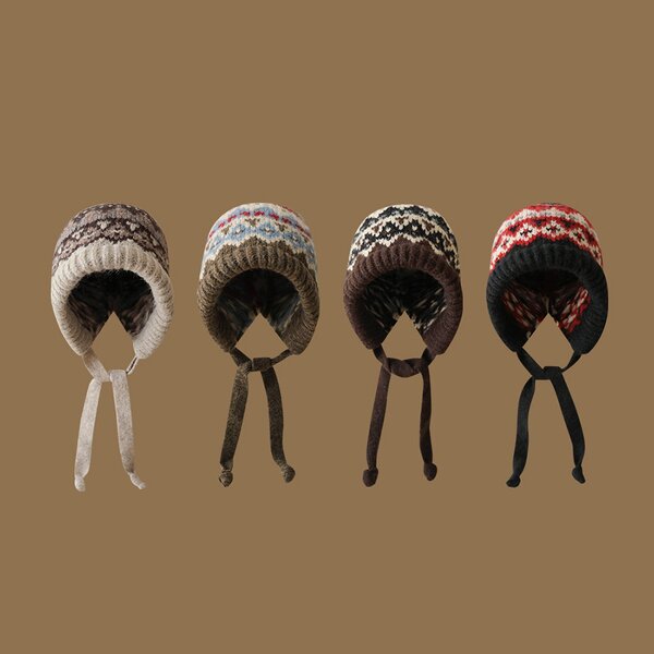 Pile Hat Manufacturer - 2024 Fairisland Vintage Unisex Trendy Winter Wool Knitted Ear Warmer for Adults