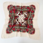 Gold Wire Scarf Manufacturer - Ethnic 70cm*70cm Printed Square Dustproof Hijab Lightweight Stylish Women's Head Wrap