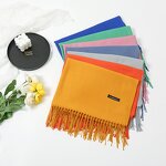 Cashmere Scarf Manufacturer - High Quality Women's Soft Long Tassel New Color Twill Warm