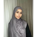 Bonnet Hijab Manufacturer - Dubai Islamic 95% Cotton Jersey Fabric Solid Pattern Lightweight Turban