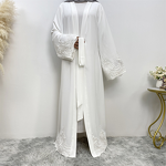 Turkish Abaya Dress Manufacturer - Casual Cardigan Fashion Embroidered Long Islamic Clothing for Adults Plus Size Winter Open