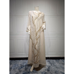 Dubai Abaya Manufacturer - Autumn Elegant Adults Reception Evening Dress Anti-Static with Sequin Embroidery Polyester for Hijab