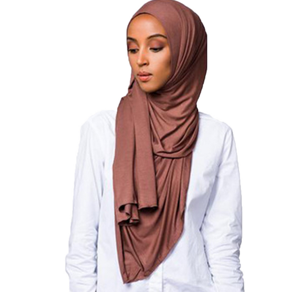 Cotton Hijab Manufacturer - Hot Sale Muslim Monochrome Arab Women Jersey Head Scarf