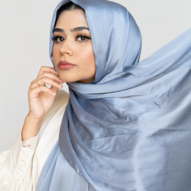 Satin Sunny Scarf Manufacturer - High Quality New Fashion Malaysian Shawl Pleated Satin Silk Hijab