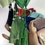 Gift Boxes Hijab Manufacturer - Crinkle Satin Silk Scarf Pendant Tassel Muslim Solid Plain Shawls Wrap Islamic