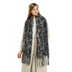 Leopard Tassel Scarf Manufacturer - Autumn Winter European American Retro High-End New All-Match Warm Polyester Material