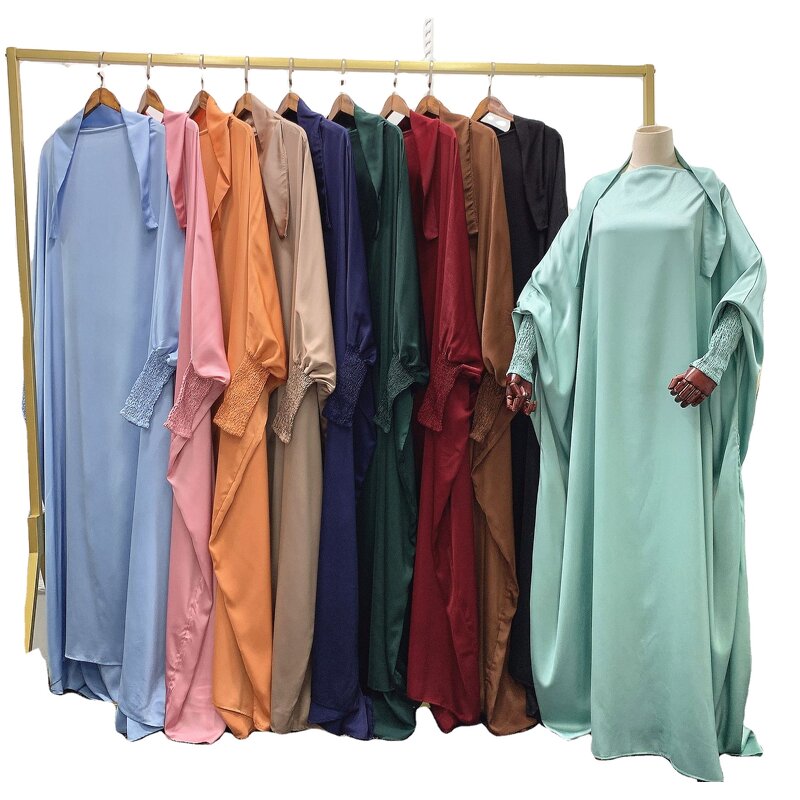 Ramadan Abaya Manufacturer - 2024 Dubai Full Coverage Prayer Hijab Long PRAYER SET One PIECE Women Muslim Dress