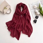 Long Sunscreen Shawl Manufacturer - Wholesale Elegant Women's Spring New Simple Jacquard Printed Silk Scarf