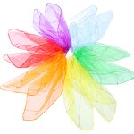 Magic Scarf Manufacturer - Yiwu Colorful Tricks Performance Kids Dance Gold Edge Juggling