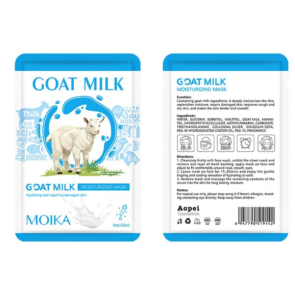 Goat Milk Mask Manufacturer - 2023 Milk Natto Whitening Moisturizing Organic Natural
