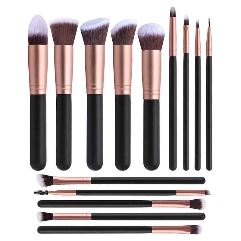 Makeup Brush Set Manufacturer - Professional 14-Piece Vegan Hair