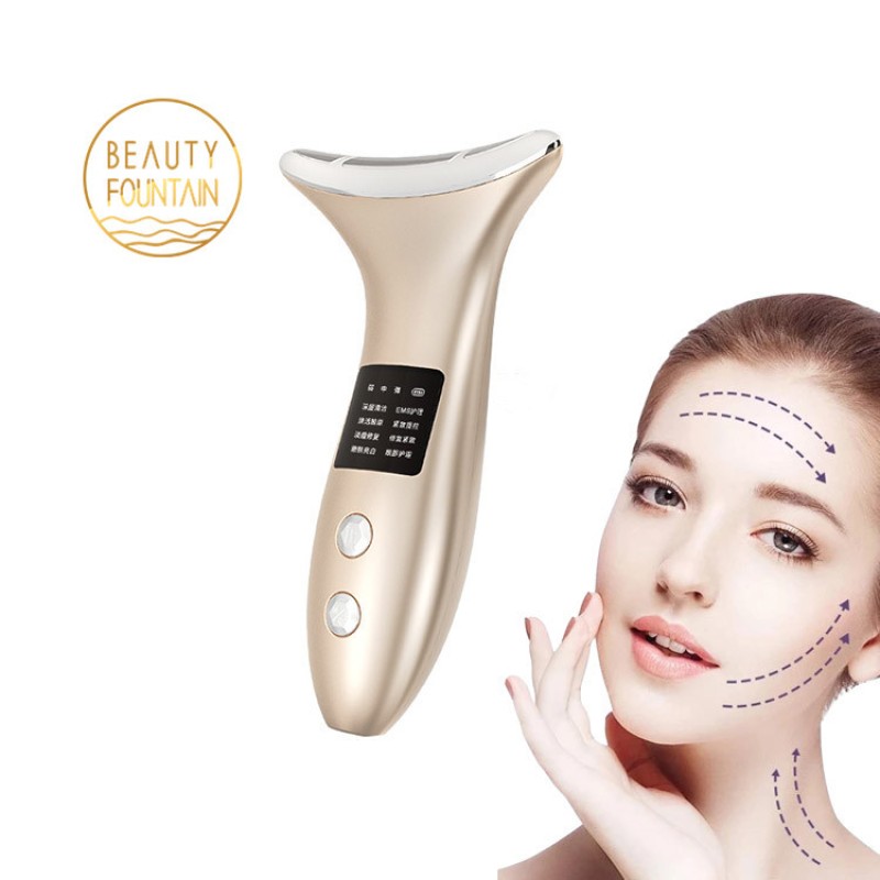 Face Neck Lifting Device Supplier - Bulk Handheld Vibration Heat EMS Thermal Led Light