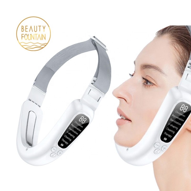 Facial Lift Belt Manufacturer - Bulk V Shape Beauty Equipment EMS LED Photon Vibration