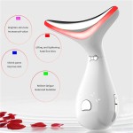 面部颈部按摩器生产商-代工家用3色LED光疗EMS去皱