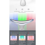 面部颈部按摩器生产商-代工家用3色LED光疗EMS去皱