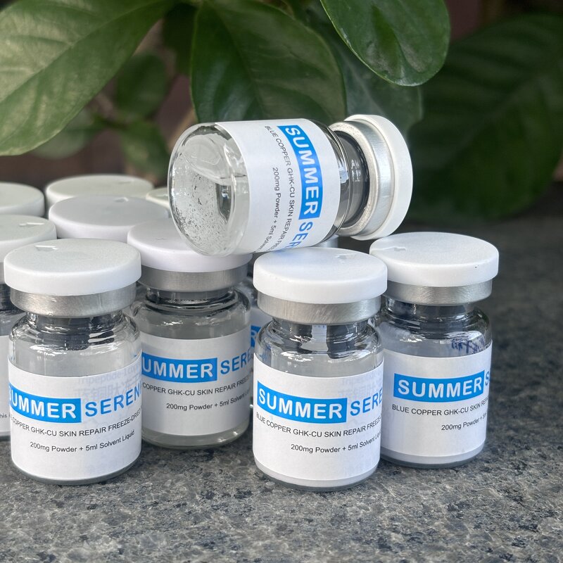 Blue Copper Peptide Powder Factory - GHK-CU Freeze Dried Serum
