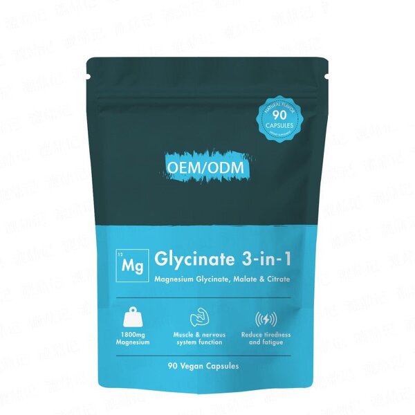 Magnesium Capsules Manufacturer - OEM ODM Private Package Glycinate 3-in-1 Complex