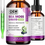 Sea Moss Liquid Drops Factory - Organic Supports Overall Bone Health Relaxation Adults