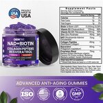 NAD+ Resveratrol Gummies Factory - OEM Anti-Aging K2 & D3 for Hair Skin Nails Joint