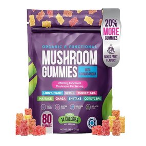 Mushroom Extract Gummies Factory - Super Brain Gummy Ashwagandha Non-GMO Dietary