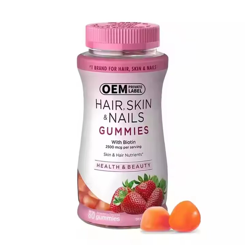 Multivitamin Collagen Gummies Factory - Custom Private Label Strawberry Flavor Hair Skin